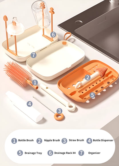 7 in 1 Portable Bottle Brush Set